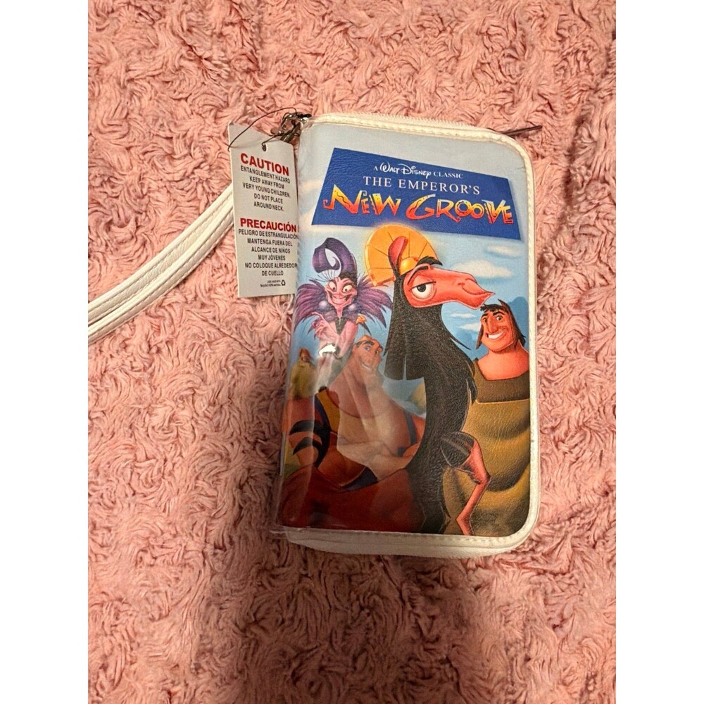 Disney Parks The Emperor’s New Groove VHS Zipper Wallet Clutch Wristlet NWT